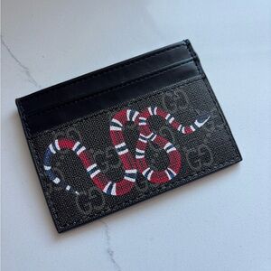 Fashion snake Black and Red Card Holder
